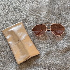 ISEA Rose Gold Aviator Sunglasses